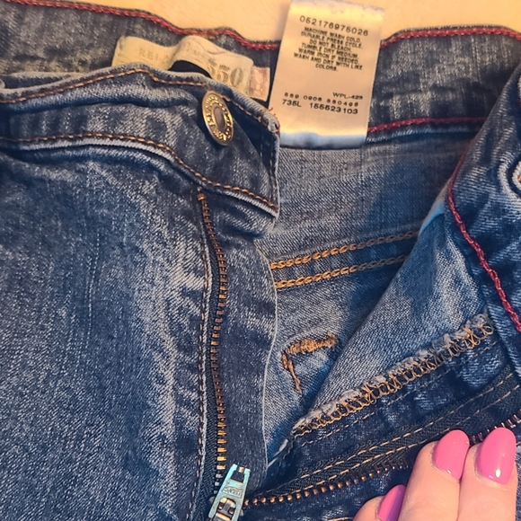 Women's Levis Relaxed Boot Cut 550 Blue Jeans, size 4 short - Picture 3 of 11